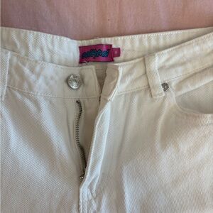 Cream low rise jeans edikted